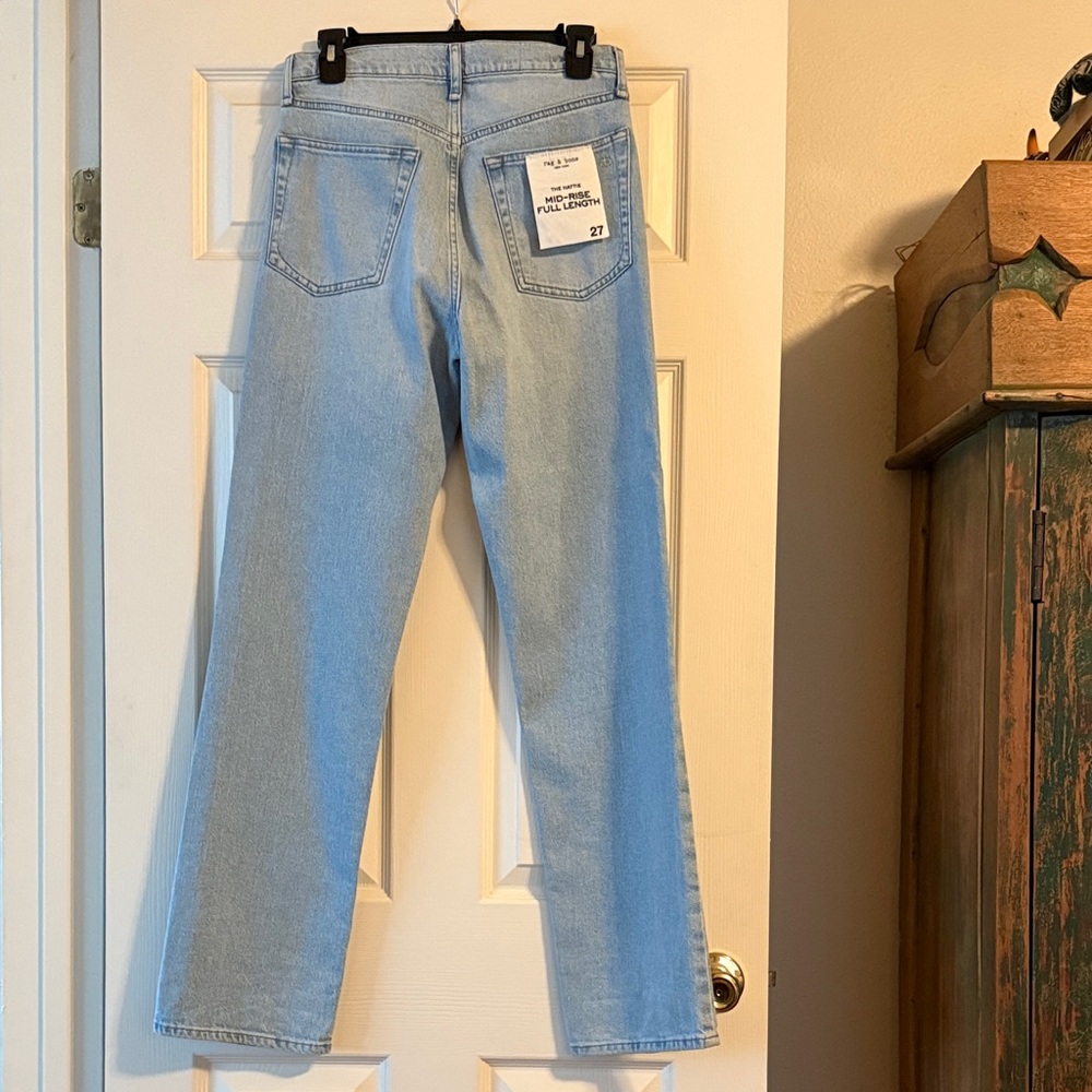 NWT rag & bone women’s Hattie mid rise full length jeans